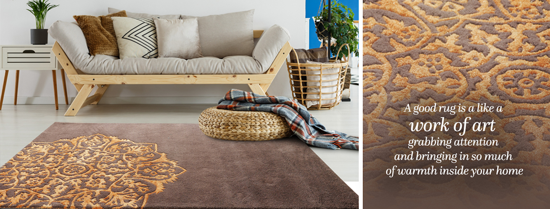 buy rugs online, buy carpets online, brown motif rug, living room rugs, formal rugs, plush brown rug, accent rugs, littlelooms rugs, hand tufted rugs, handmade rugs