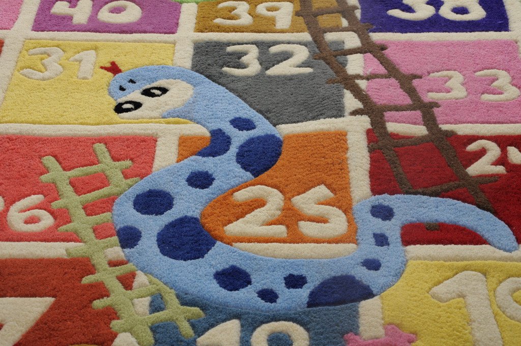 Snake Ladder Rug Littlelooms.in | Handmade Rugs & Handcrafted Carpets Online