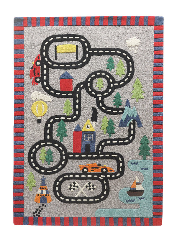 Grey rug, Beige rugs, Formal room rug, Living room rugs, Handmade rugs, Neutral rugs, Grey rugs, Pastel rugs, rugs for kids, rugs for boys, mountain rug, buy rugs online, buy kids rugs online, innovative kids rugs, Playing track rug