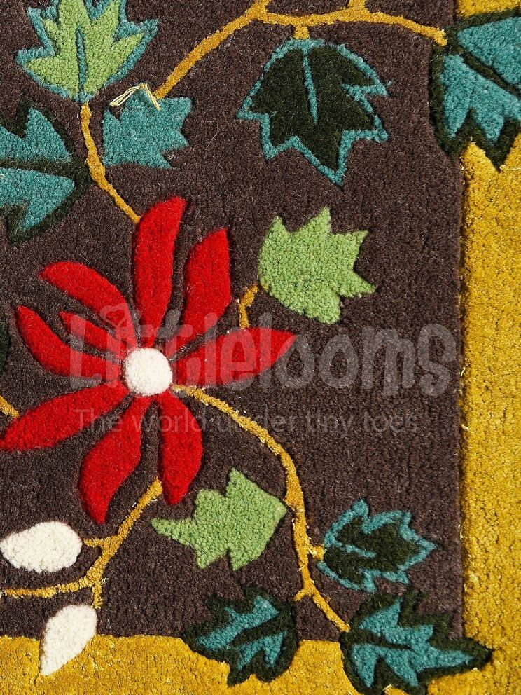 buy kids rugs online, kids rugs, oriental blossoms brown rug, buy brown rug, rugs for living room, kids room rugs, area rugs, brown floral rug, littlelooms rugs, hand tufted rugs, handmade rugs