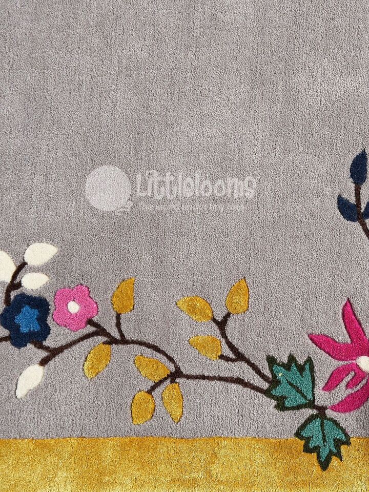 buy rugs online, living room rugs, oriental grey blossoms rug, buy grey rug, rugs for bedroom, kids room rugs, area rugs, grey floral rug, littlelooms rugs, hand tufted rugs, handmade rugs
