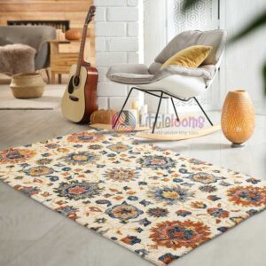 living room rugs online, floral rugs online, bedroom floral design rugs online