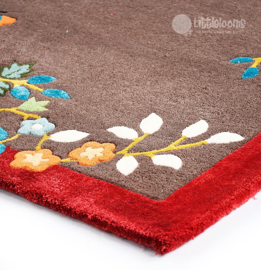 sustainable maroon carpets, natural handmade carpets, floral carpets online, maroon oriental floral rugs online