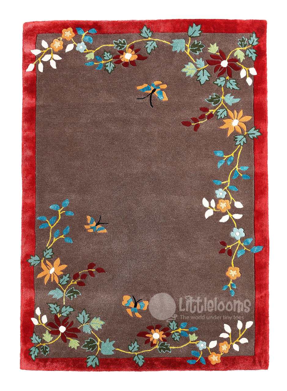 floral printed floor carpets, multi-colour rugs, designer carpets, handmade carpets, oriental bloom printed carpets