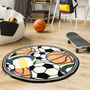Round Sporty Ball Rug