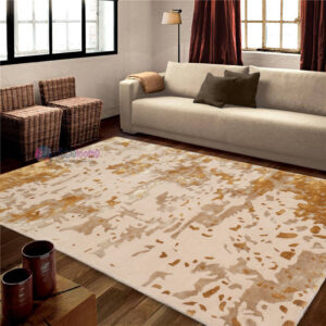 AMBER BEIGE AND GOLD RUG