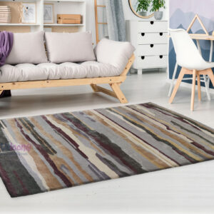 Beige brown rug