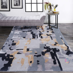 PETRA NEUTRAL COLOR CONTEMPORARY RUG (GREY/BEIGE/BLACK)