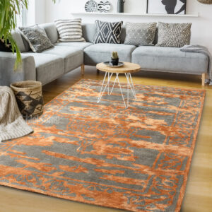 Felicity Rug (ORANGE & GREY)