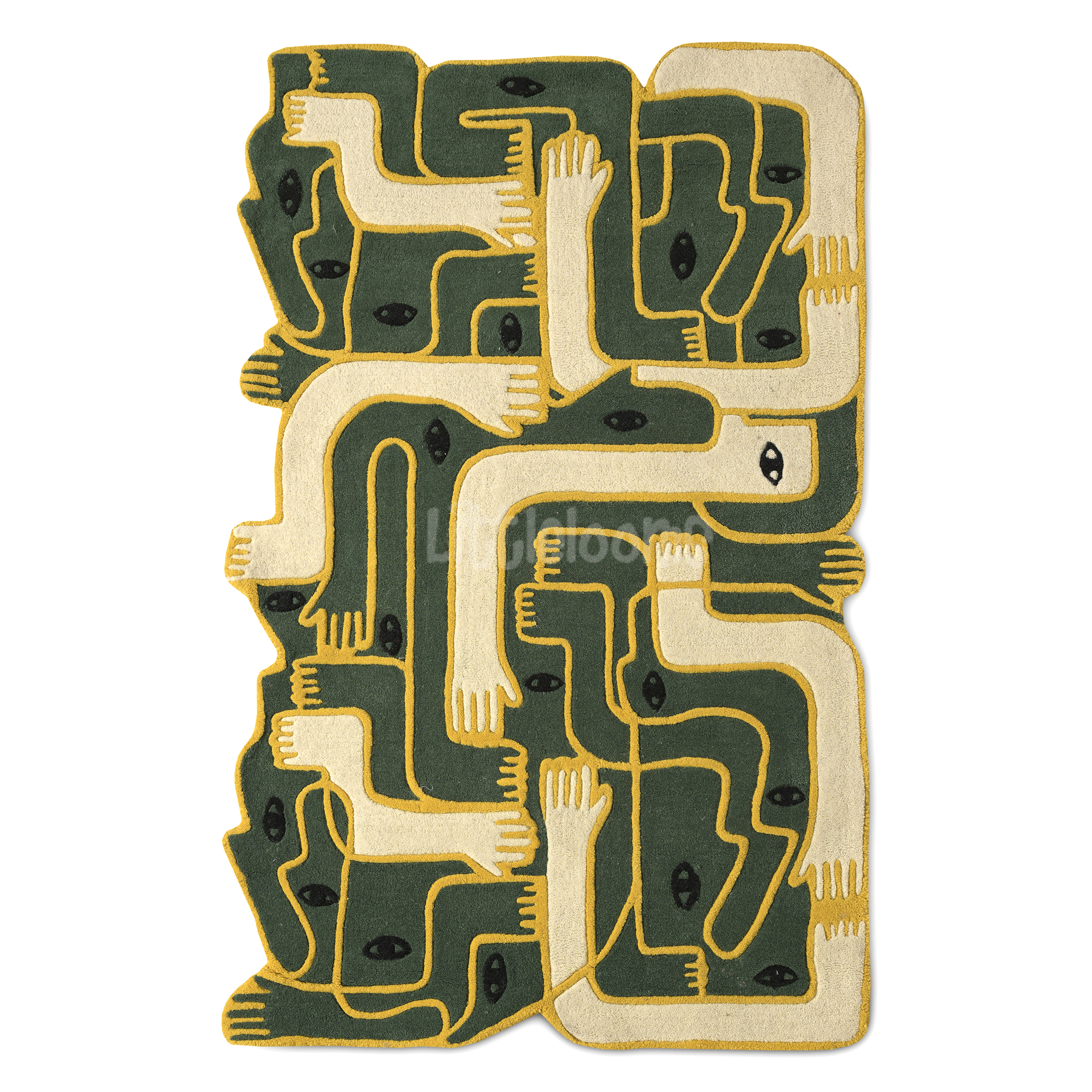 Abstract Human Art Handmade Rug - Image 3