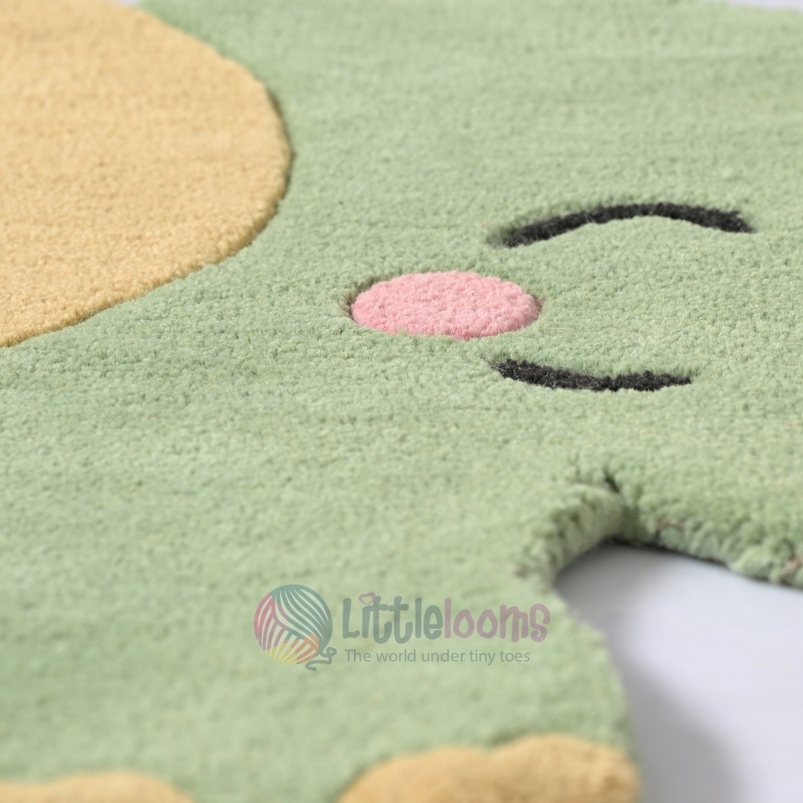 The Baby Sage Green Elephant Rug - Image 4