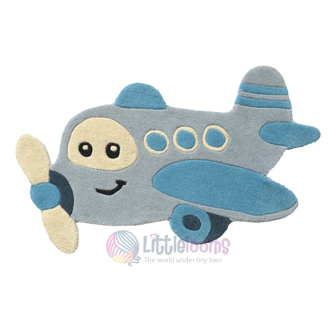 The little Blue Flyer Plane Rug - Image 4